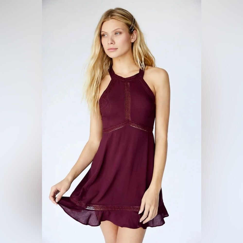 Free People Intimately backless mini slip dress